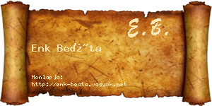 Enk Beáta névjegykártya