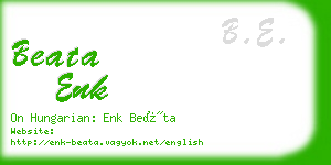 beata enk business card